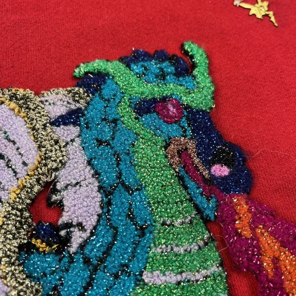 Vintage 80s Olympics Sweatshirt JcPenney XXL Red Dragon Patch Rare Unique USA - Picture 4 of 12